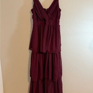 Lulu's Burgundy High Low Dress